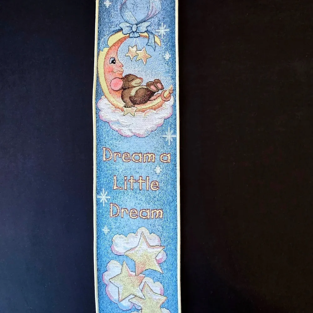 Fitz Floyd Moon Stars Dream Little Dream Bell Pull Tapestry Wall Hanging Nursery